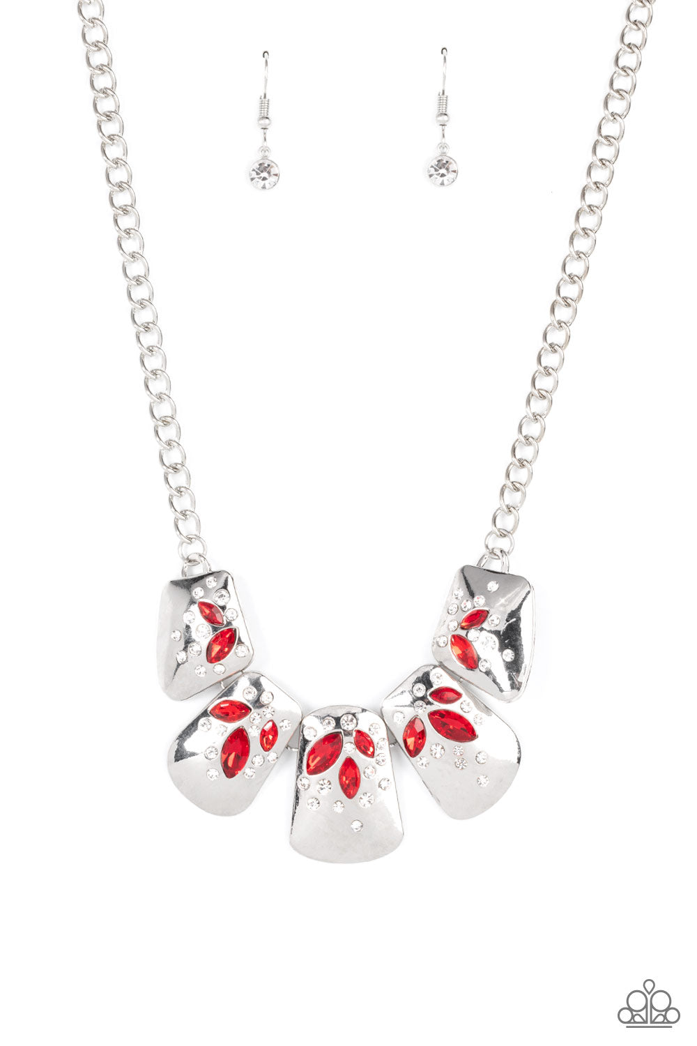 Jubilee Jingle - Red Necklace Earring Set