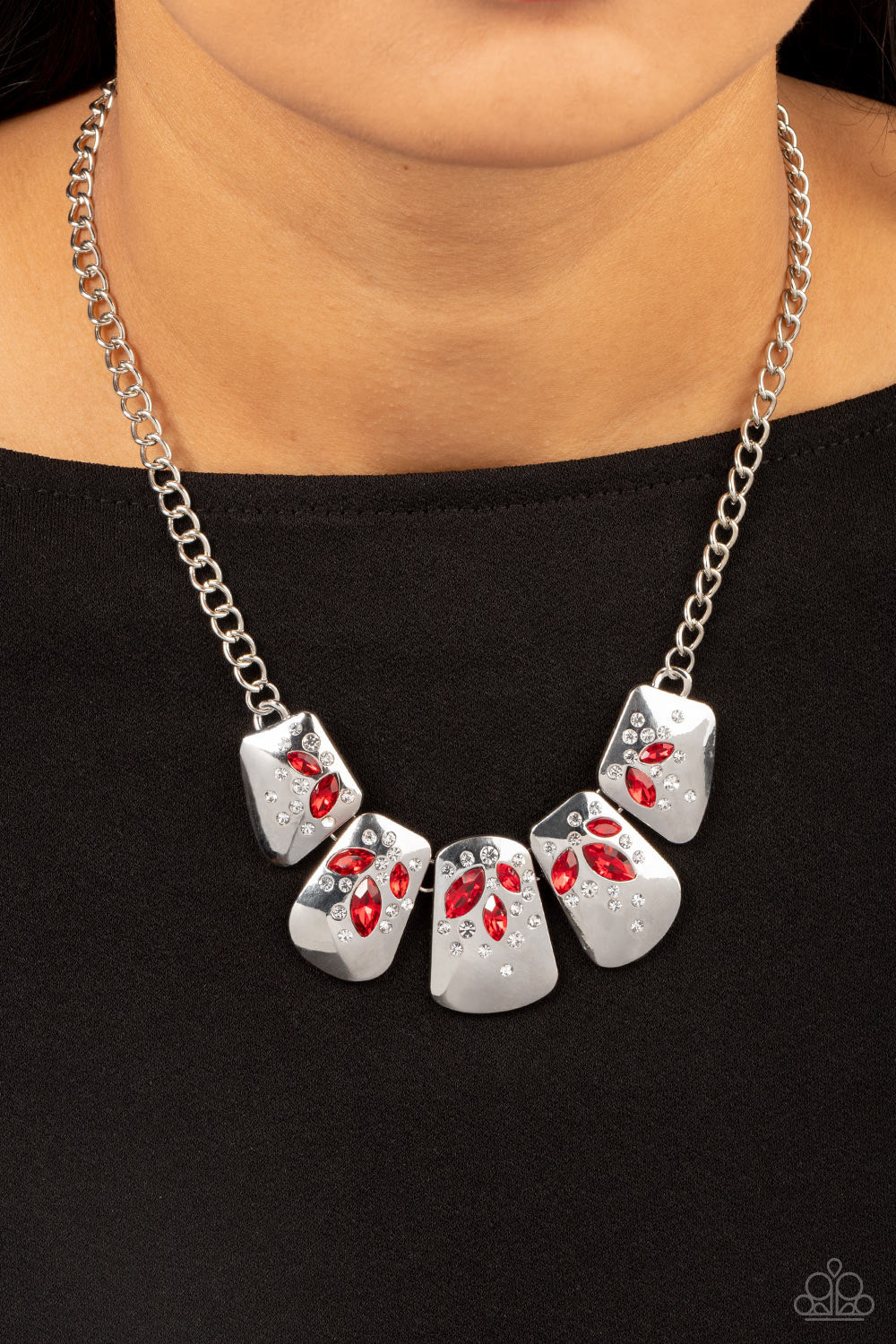 Jubilee Jingle - Red Necklace Earring Set