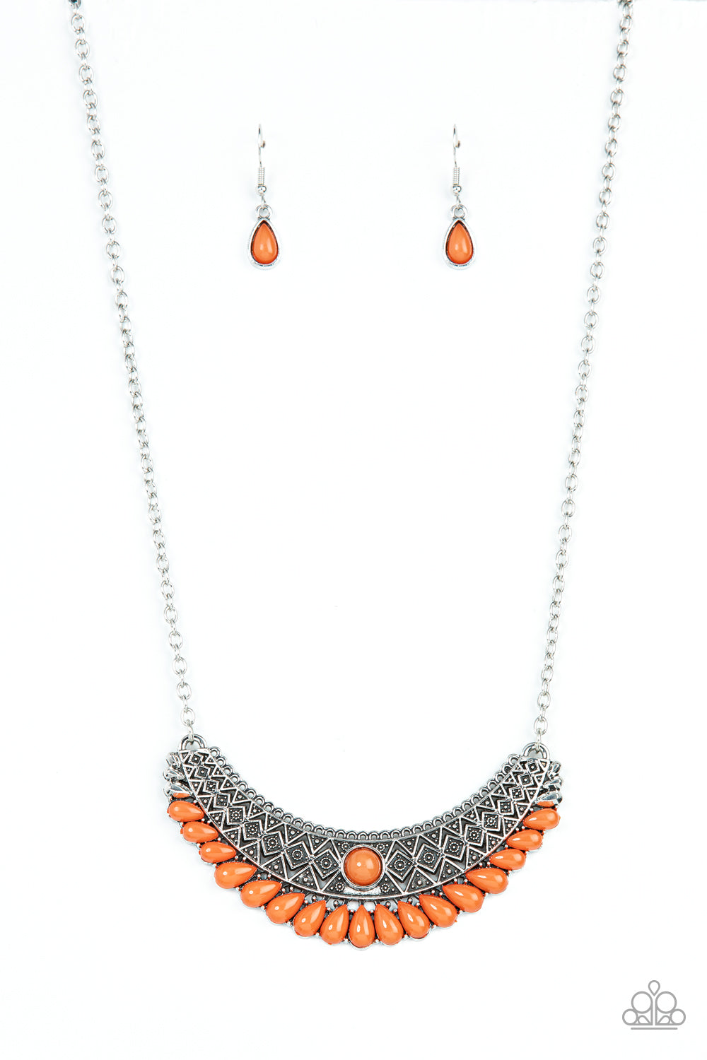 Abundantly Aztec Orange Necklace