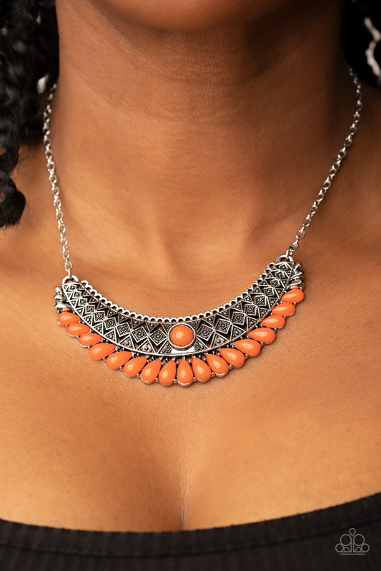 Abundantly Aztec Orange Necklace