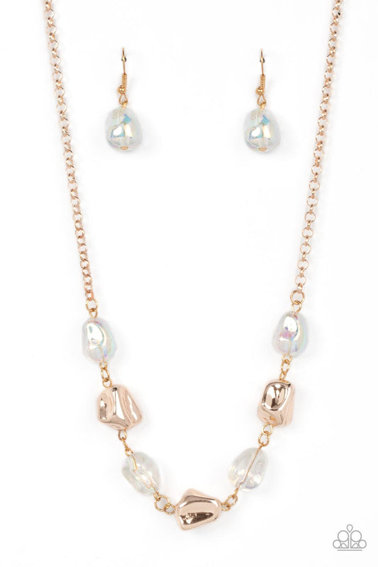 Inspirational Iridescence - Rose Gold Necklace Set