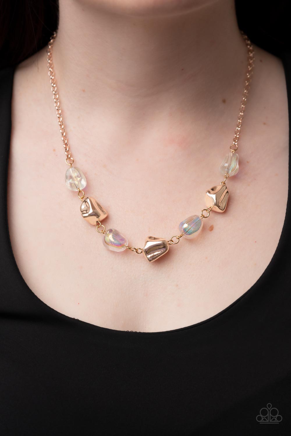 Inspirational Iridescence - Rose Gold Necklace Set