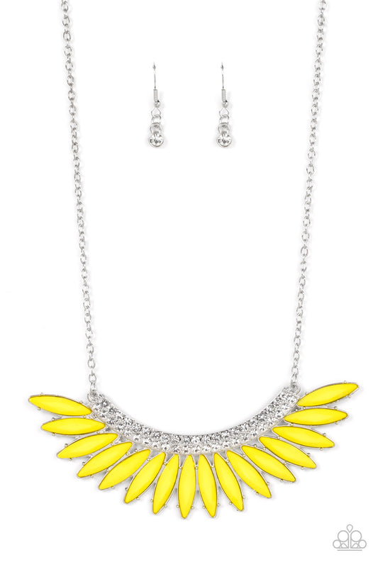 Flauntable Flamboyance - Yellow Necklace Set