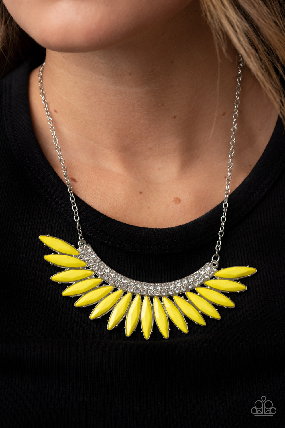 Flauntable Flamboyance - Yellow Necklace Set