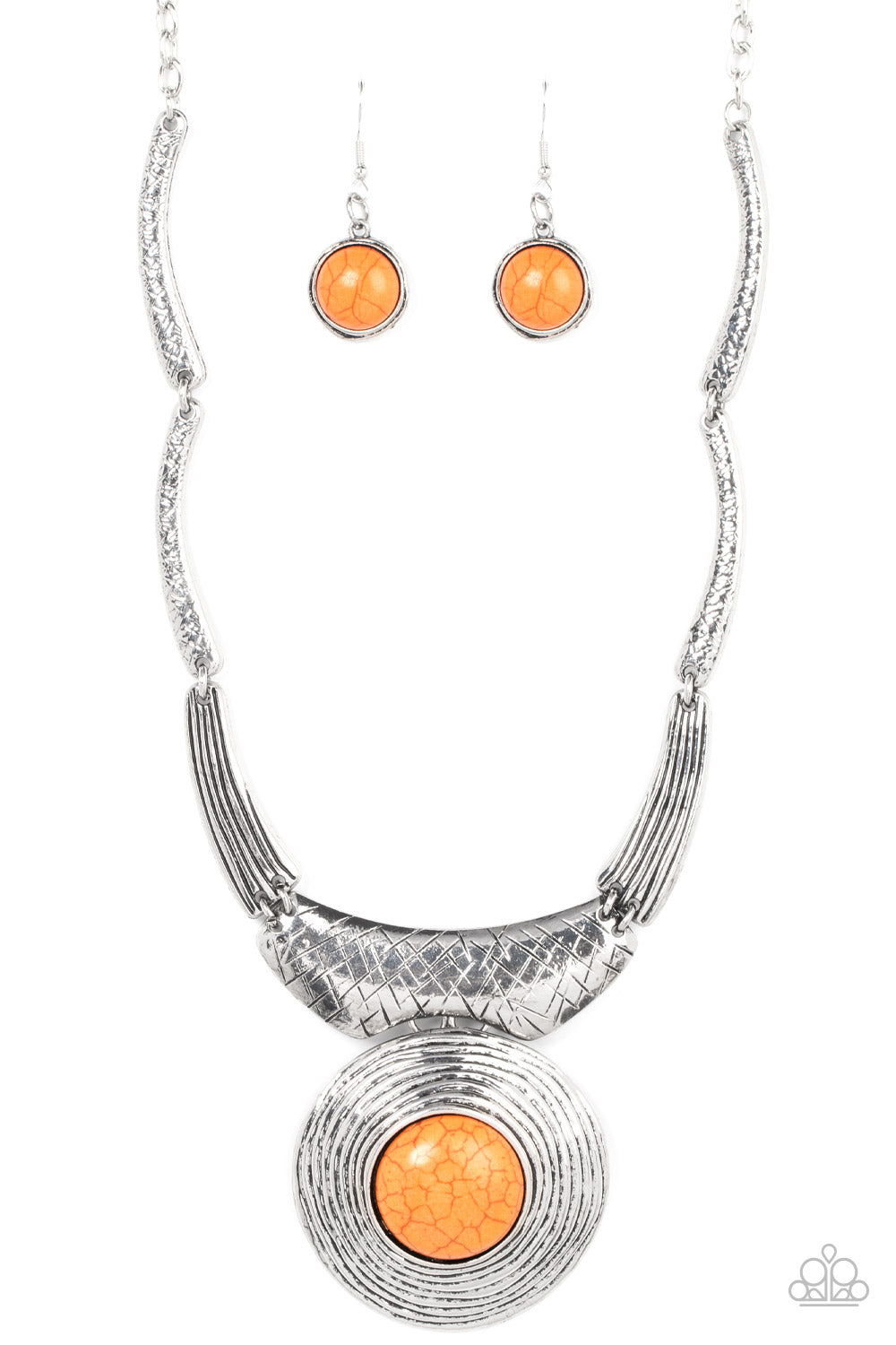 EMPRESS-ive Resume - Orange Necklace Earring Set