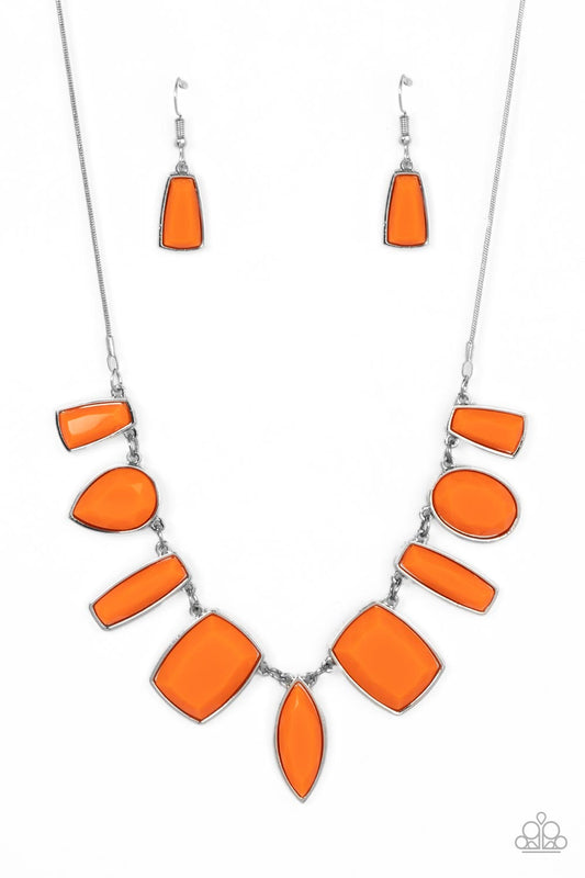 Luscious Luxe - Orange Necklace Earring Set