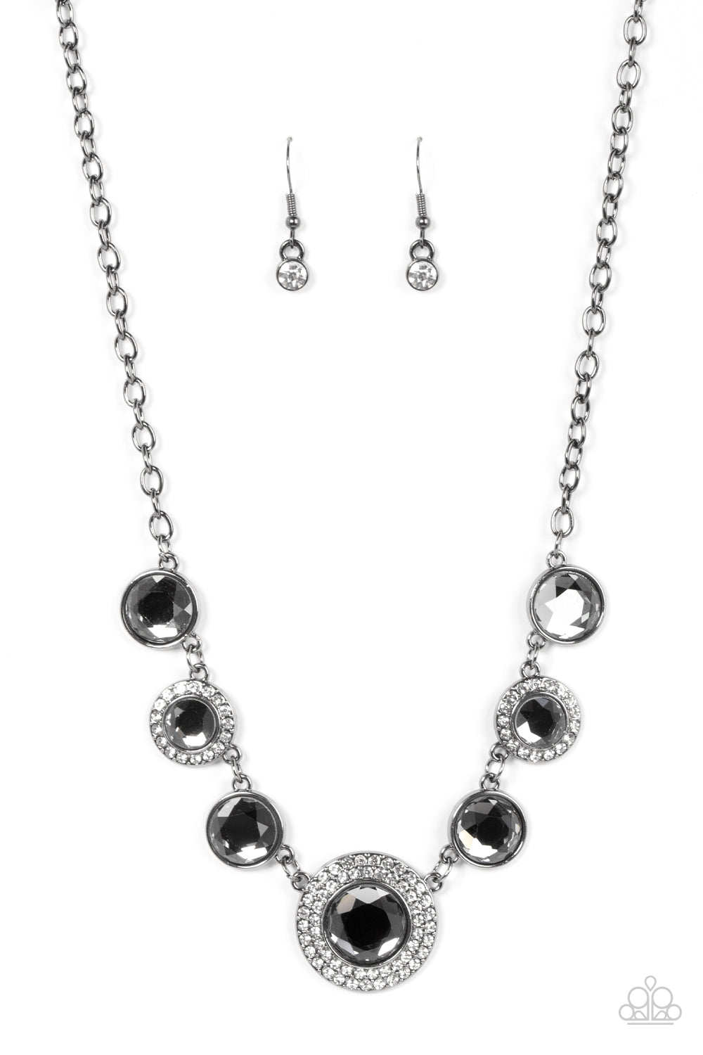 Extravagant Extravaganza - Black Necklace Earring Set