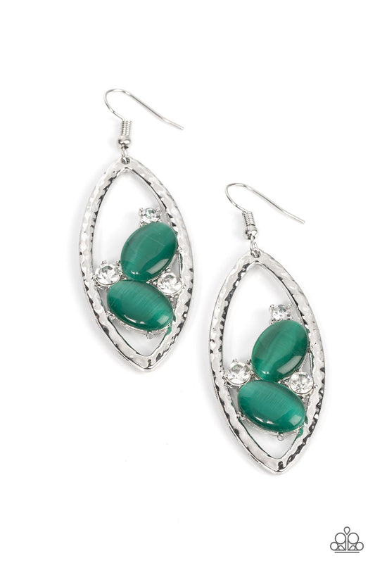 Famously Fashionable - Green Earrings