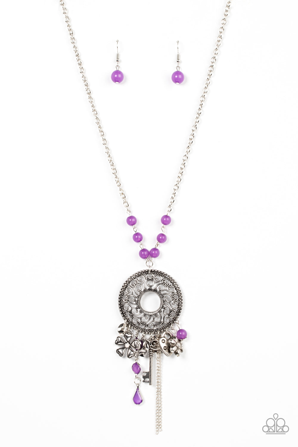 Making Memories - Purple Necklace Earring Set