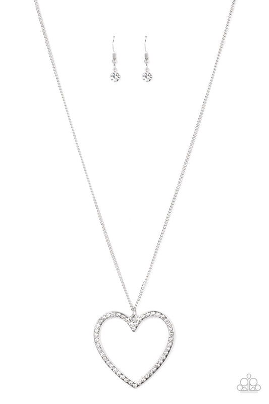 Va-Va-VALENTINE - White Necklace Earring Set