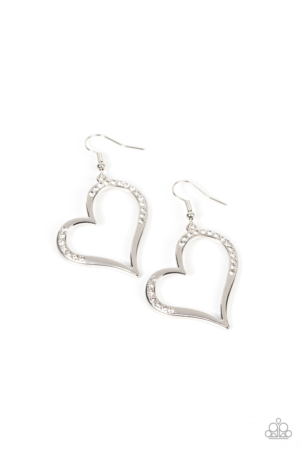 Tenderhearted Twinkle - White/Silver Earring