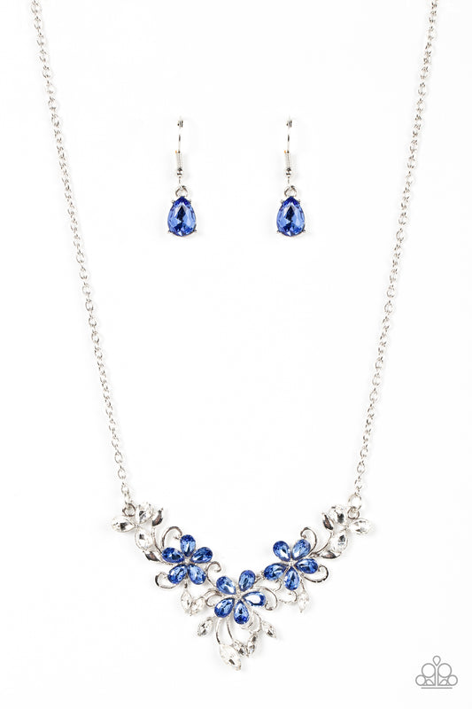 Floral Fashion Show - Blue Necklace Earring Set