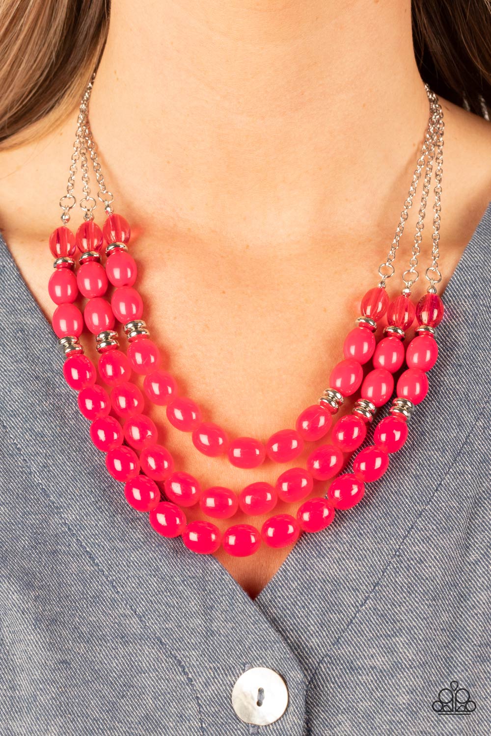 Coastal Cruise - Pink Necklace Earring Set