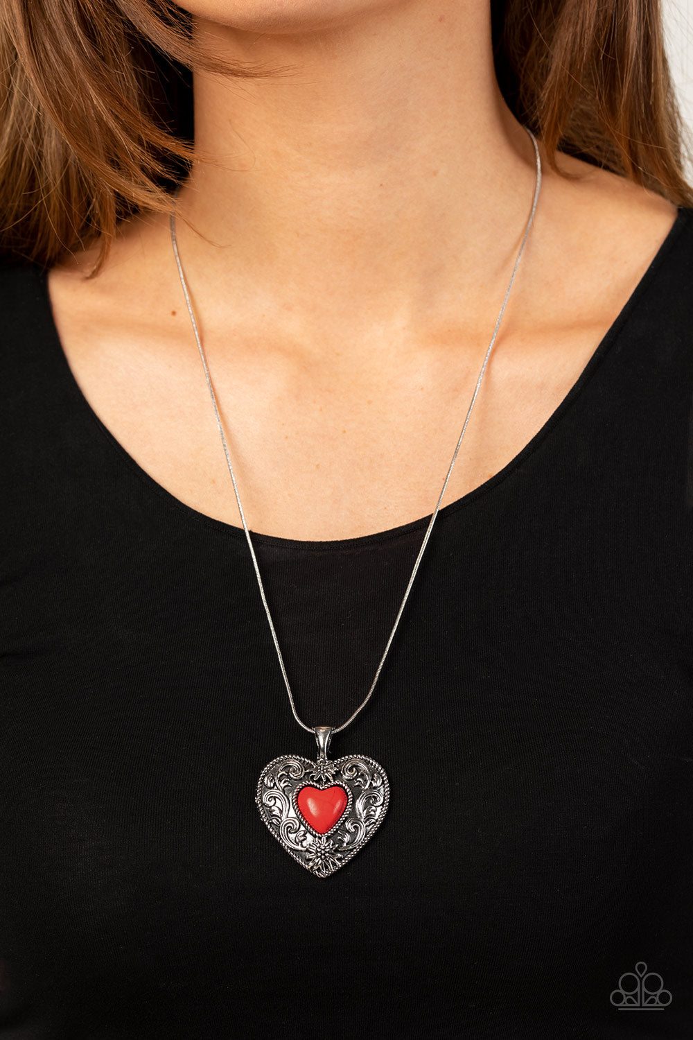 Wholeheartedly Whimsical - Red Necklace Set