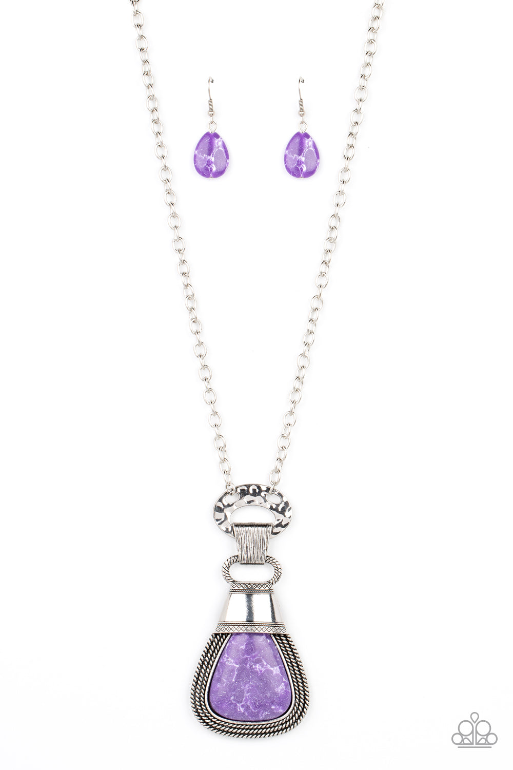 Rodeo Royale - Purple Necklace Earring  Set