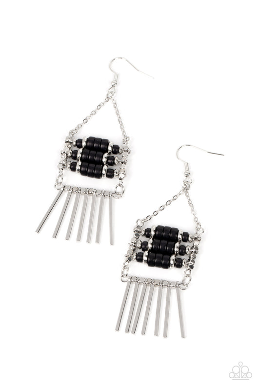 Tribal Tapestry - Black Earrings