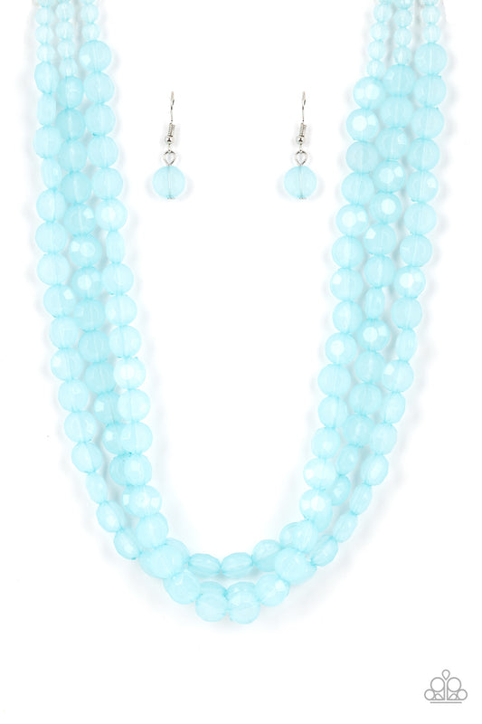 Boundless Bliss - Blue Necklace Earring Set