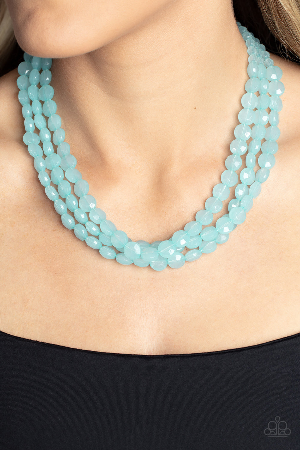 Boundless Bliss - Blue Necklace Earring Set