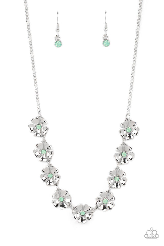 Petunia Palace - Green Necklace Earring Set