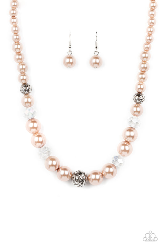 The NOBLE Prize - Brown Necklace Earring Set