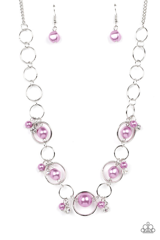 Think of the POSH-ibilities! - Purple Necklace Earring Set