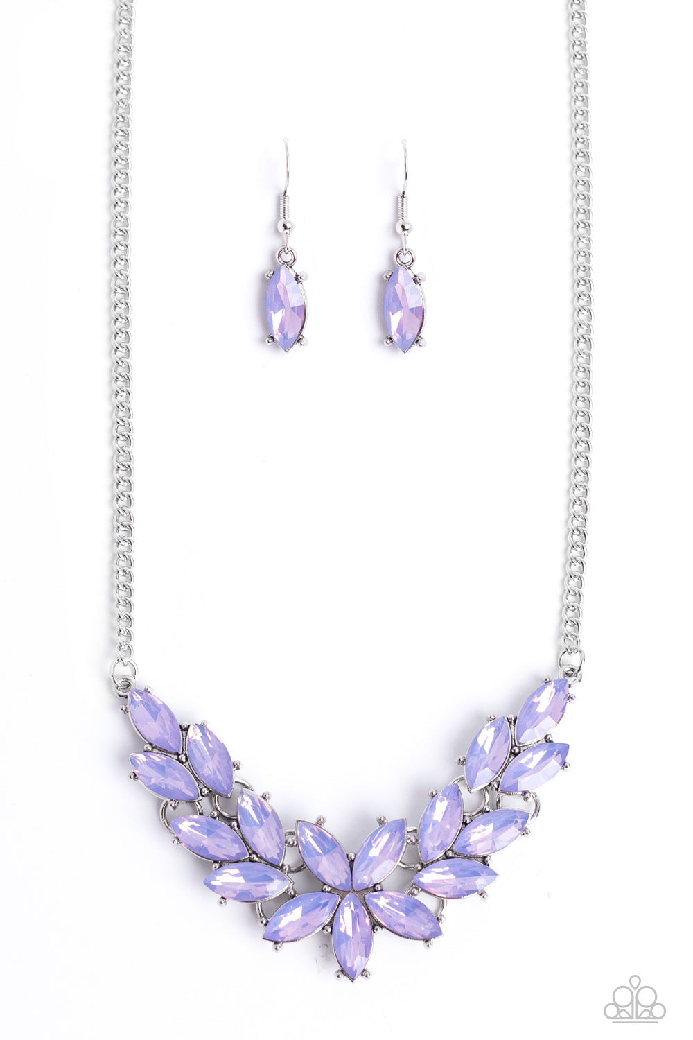 Ethereal Efflorescence - Purple Necklace Earring Set