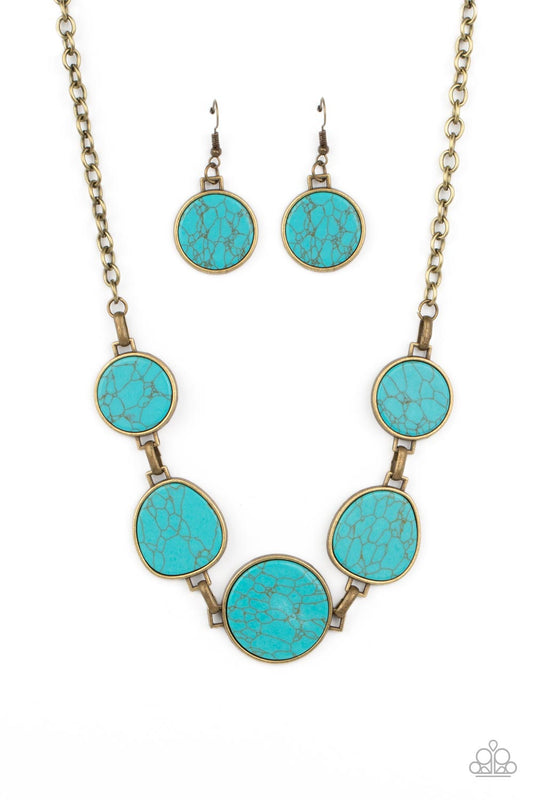 Santa Fe Flats - Brass Neclace Earring Set