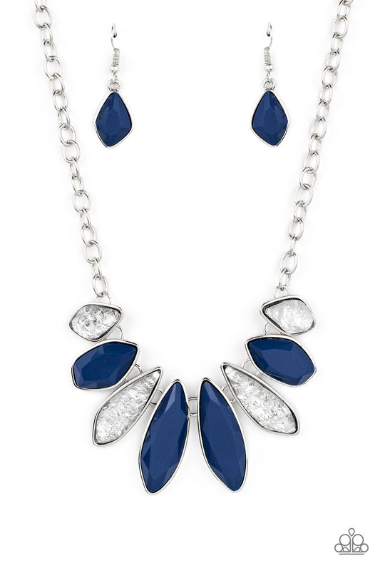 Crystallized Couture - Blue Necklace Earring Set