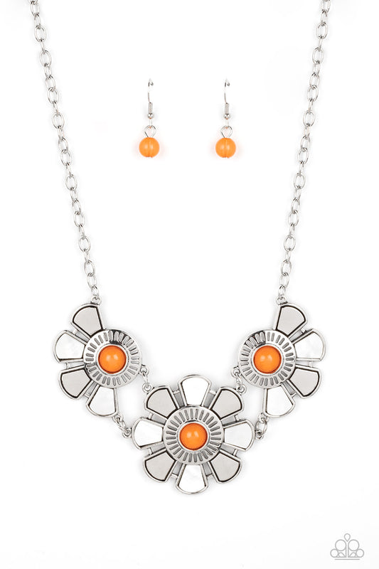 Aquatic Garden - Orange Necklace Set