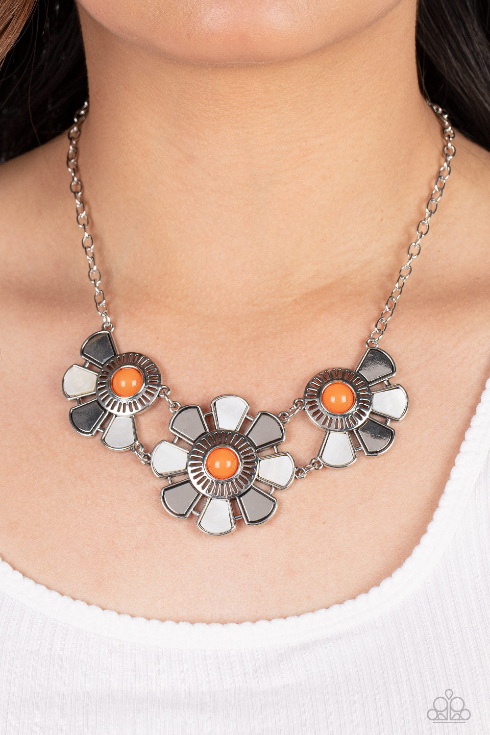 Aquatic Garden - Orange Necklace Set