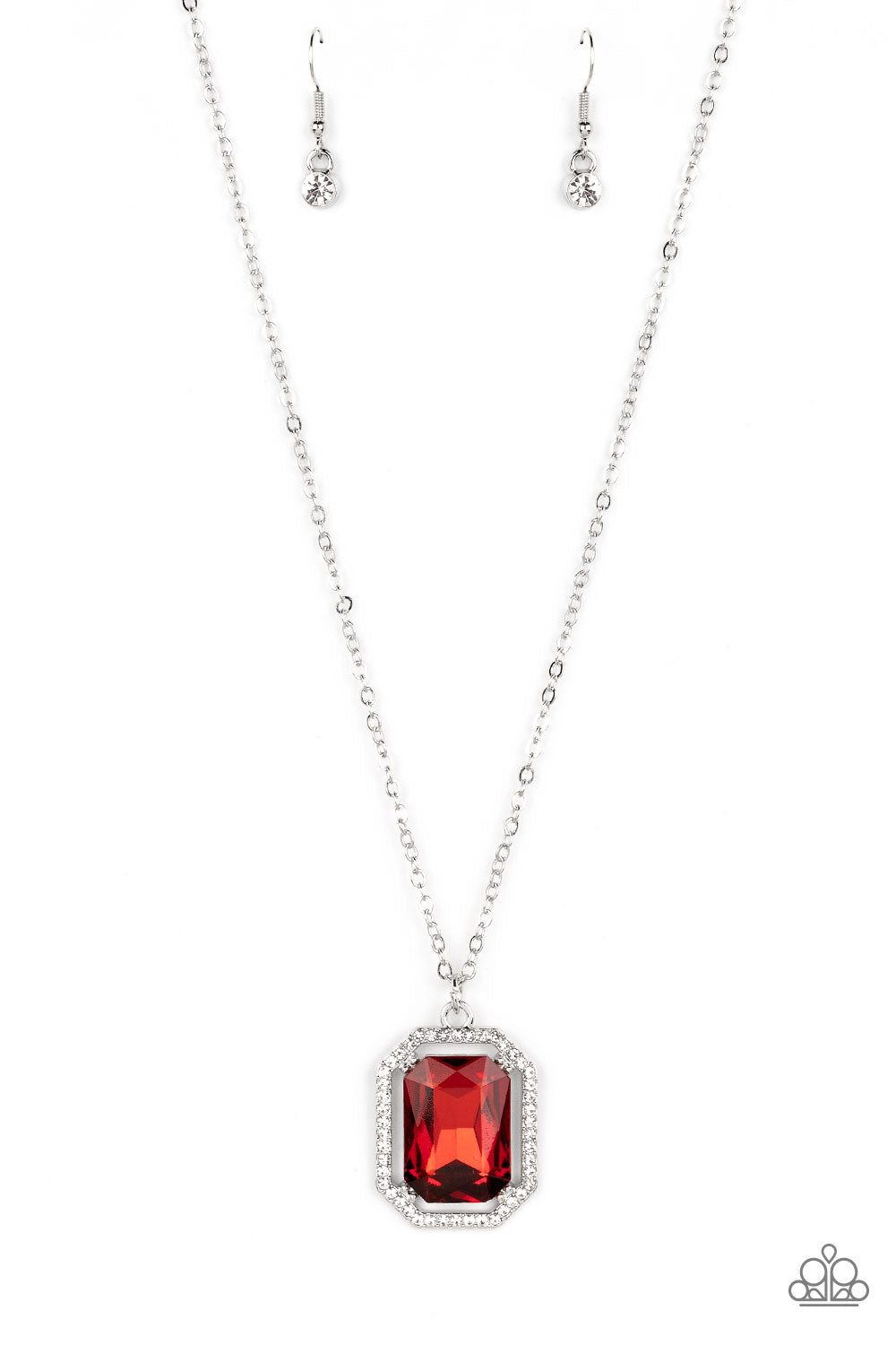 Galloping Gala  Red Necklace Earring Set