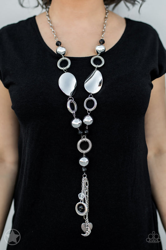 Total Eclipse Of The Heart Silver Necklace Set