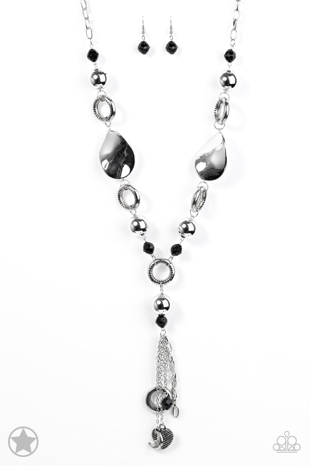 Total Eclipse Of The Heart Silver Necklace Set