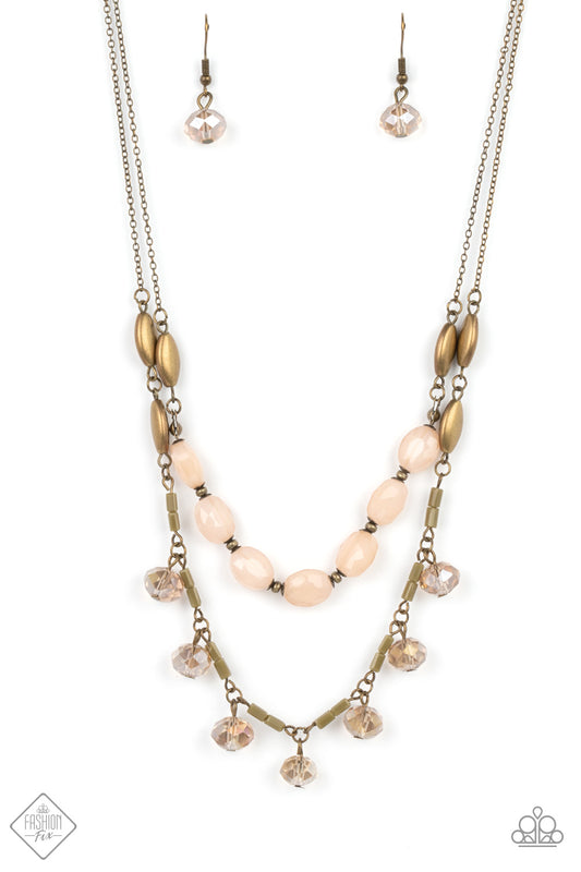 Sheen Season - Brass Necklace Earring Set