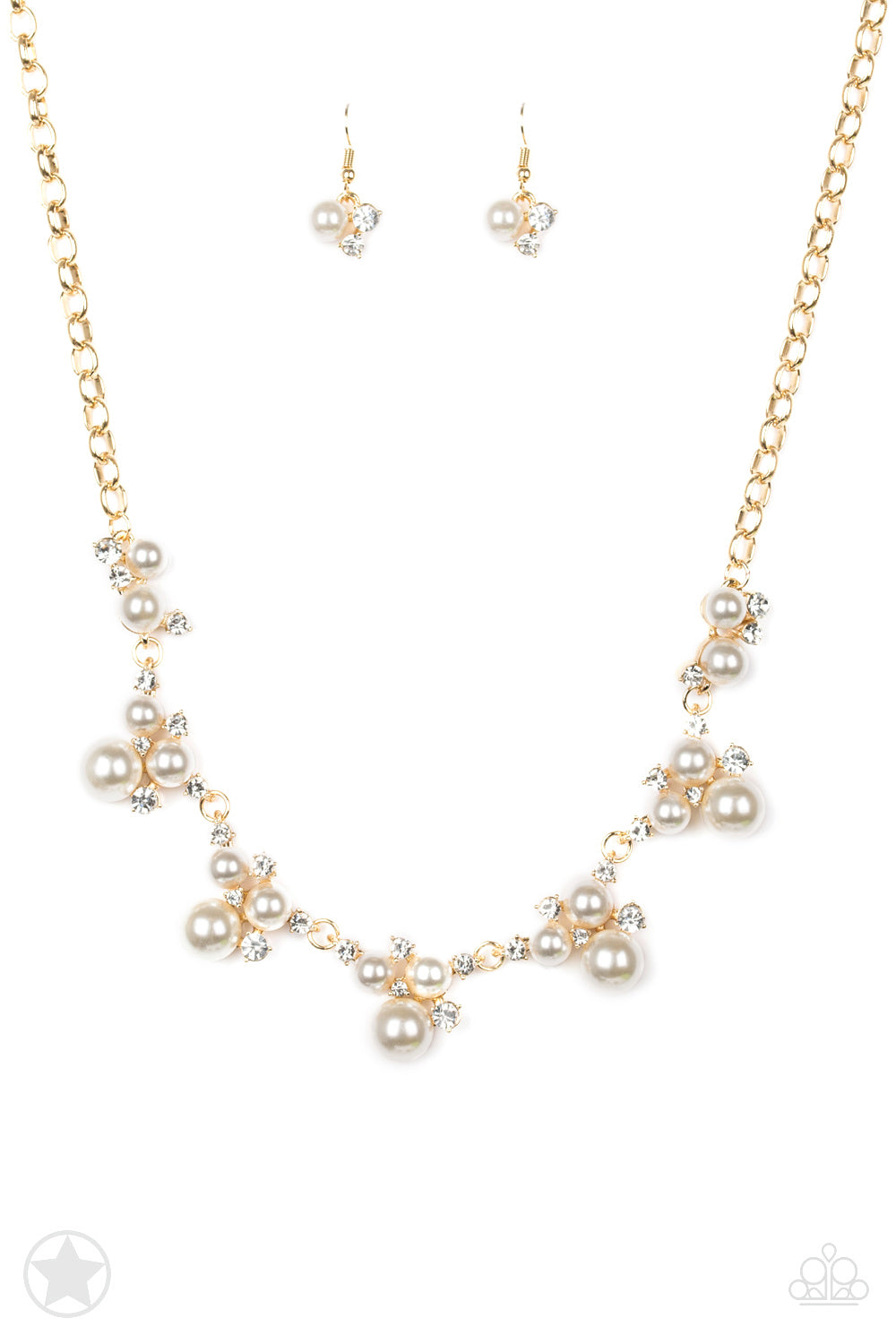 Toast To Perfection Necklace Earring Set Gold